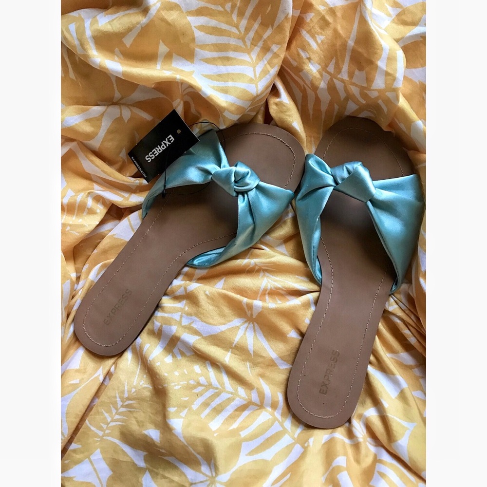 *Highly Popular* Satin knot slide sandals- New